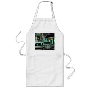 CLRV Neon at stn Long White Apron