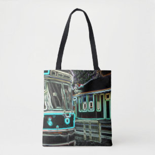 CLRV Neon at stn Medium Shoulder Tote Bag