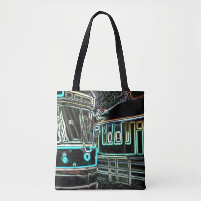 CLRV Neon at stn Medium Shoulder Tote Bag (Front)