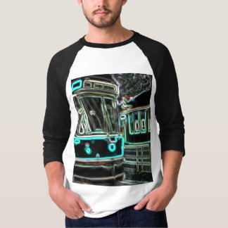 CLRV Neon at stn Men's 3/4 Sleeve Raglan T-Shirt