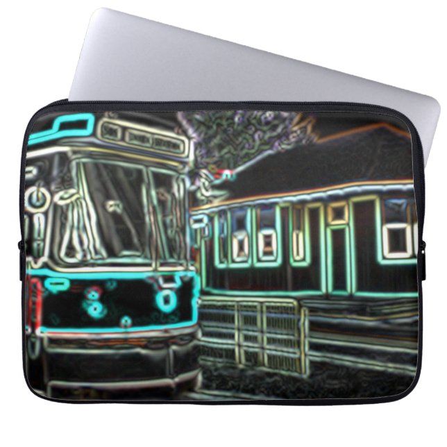 CLRV Neon at stn Neoprene Laptop Sleeve 13 inch (Front)