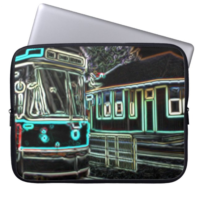 CLRV Neon at stn Neoprene Laptop Sleeve 15 inch (Front)