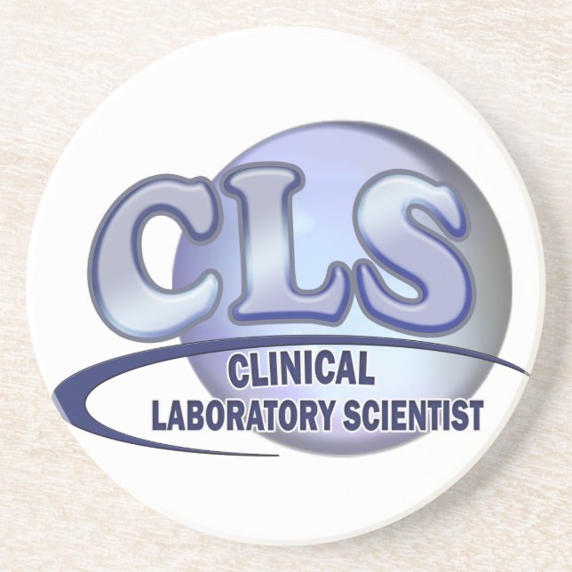 CLS FunBlue LOGO - CLINICAL LABORATORY SCIENTIST Coaster (Front)