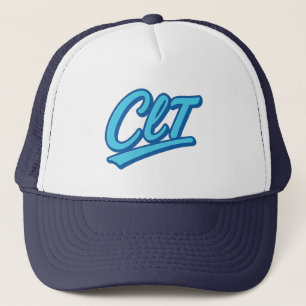 CLT Charlotte Airport Code Design – Carolina Blue  Trucker Hat