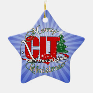 CLT CHRISTMAS Clinical Laboratory Technician Ceramic Tree Decoration