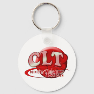CLT CLINICAL LABORATORY TECHNICIAN SWOOSH LOGO KEY RING