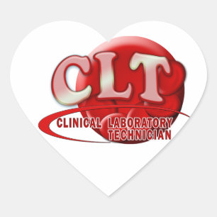 CLT RBC LOGO CLINICAL LAB TECH BLOOD CELLS HEART STICKER
