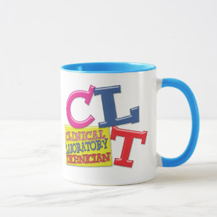 CLT WHIMSICAL LETTERS CLINICAL LABORATORY TECH MUG