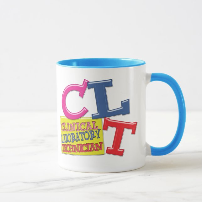 CLT WHIMSICAL LETTERS CLINICAL LABORATORY TECH MUG (Right)