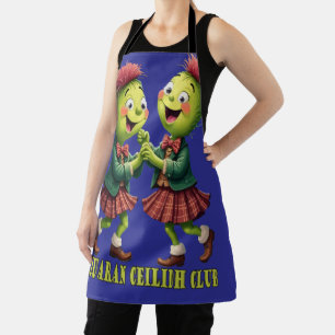 Cluaran Ceilidh Club Scottish Thistles Wearing Apron