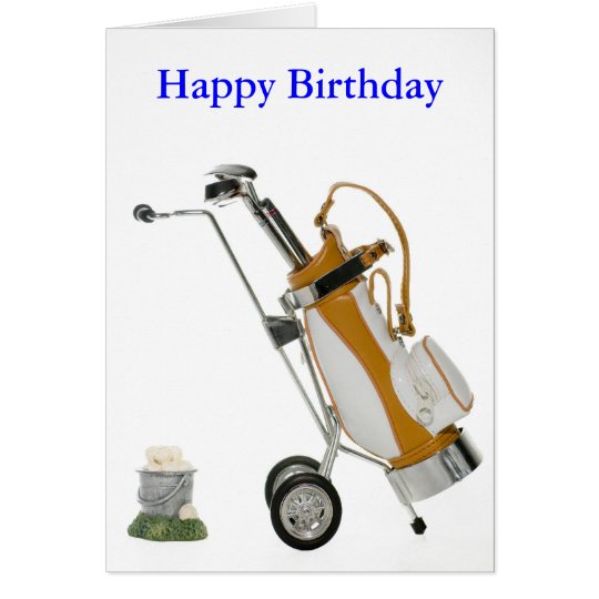 club and balls, Happy Birthday Card