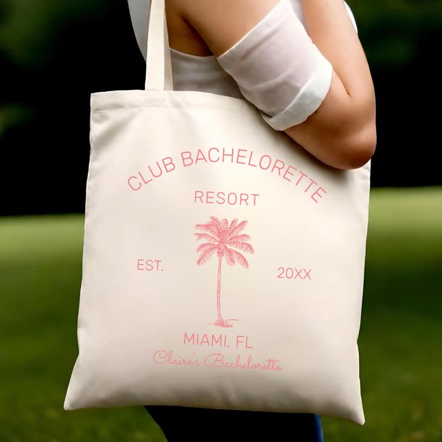 Club Bachelorette Palm Beach Destination Wedding Tote Bag (Creator Uploaded)