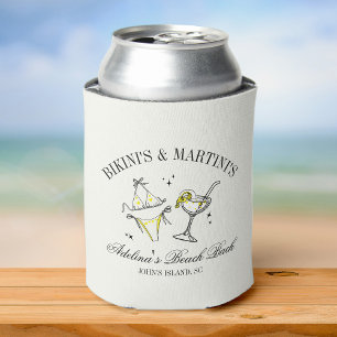 Club Bachelorette Party Favour Beach Bridal Custom Can Cooler