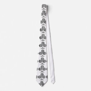 CLUB BAR CODE Playing Card Suit Barcode Pattern Tie