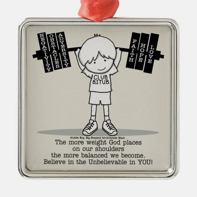 Club BITUB- More Balanced Metal Ornament (Front)