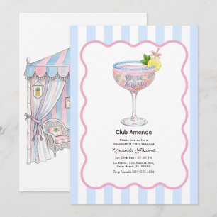 Club Bride Palm Beach Bachelorette Party Invitation