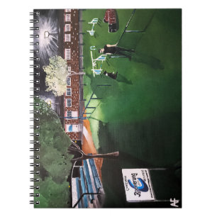 Club Canino Boomerang Painting by Alfred Fox Notebook