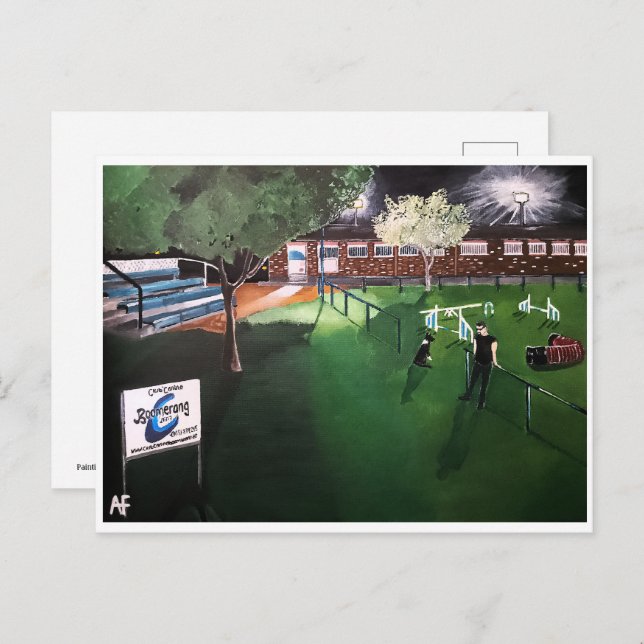 Club Canino Boomerang Painting by Alfred Fox Postcard (Front/Back)
