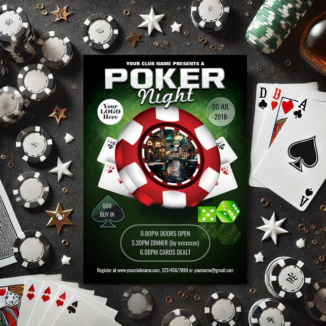 Club/Corporate Casino-Themed Poker Night Photo Invitation (Club/Corporate Casino-Themed Poker Night Photo Invitation)