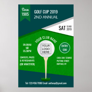 Club/Corporate Golf Tournament add logo Poster