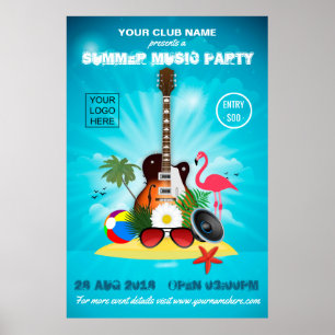 Club/Corporate Summer Party Invitation Advert Poster