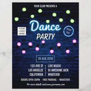 Club DJ Dance Music Party add logo invitation Flyer