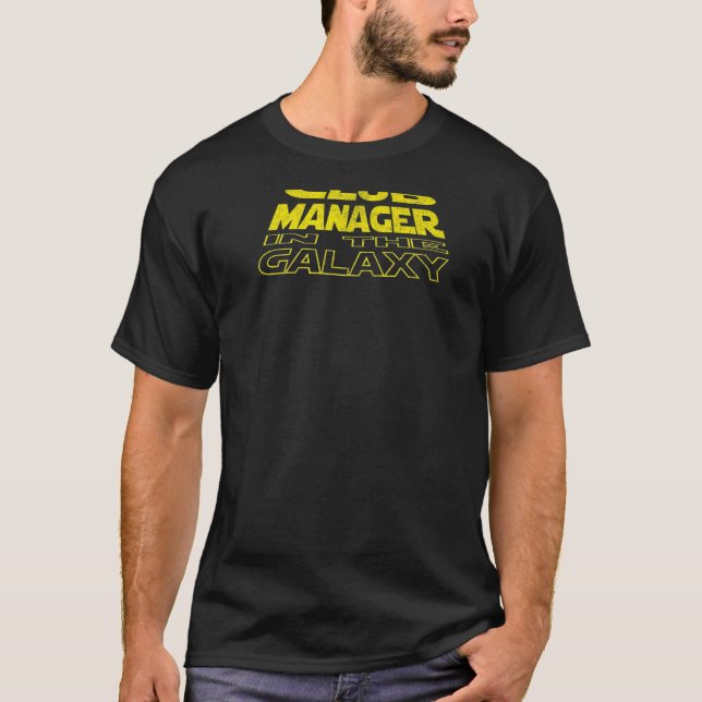 Club Manager  Space Backside T-Shirt (Front)