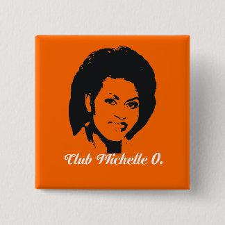 Club Michelle O. Button, Pumpkin 15 Cm Square Badge