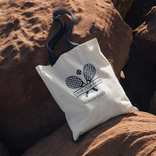 Club Name Lawn Tennis Team Navy Blue Swag Tote Bag