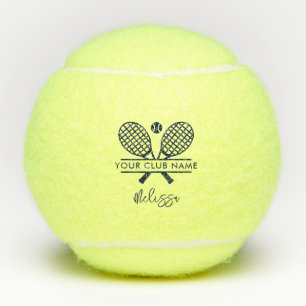 Club Name Tennis Team Script Personalized Balls