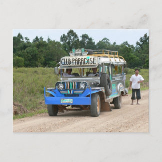 Club Paradise Jeepney Postcard