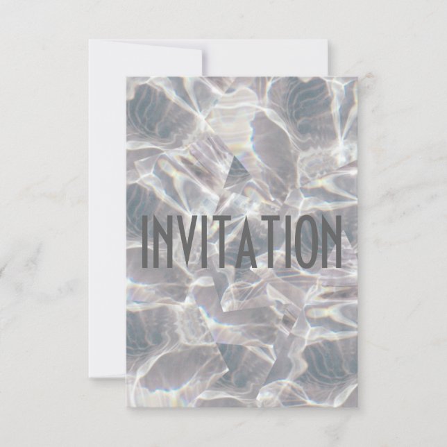 Club Party Diamond Grey Invitation Vip Invitation (Front)