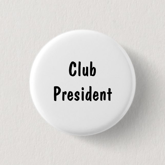 Club President 3 Cm Round Badge (Front)