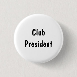 Club President 3 Cm Round Badge
