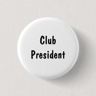 Club President 3 Cm Round Badge