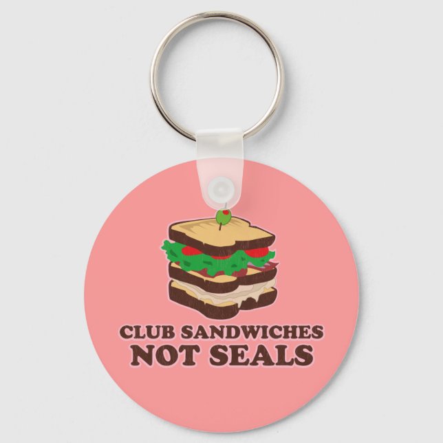 Club Sandwich Not Seals Key Ring (Front)