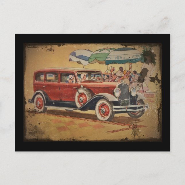 Club Sedan at Beach Postcard (Front)