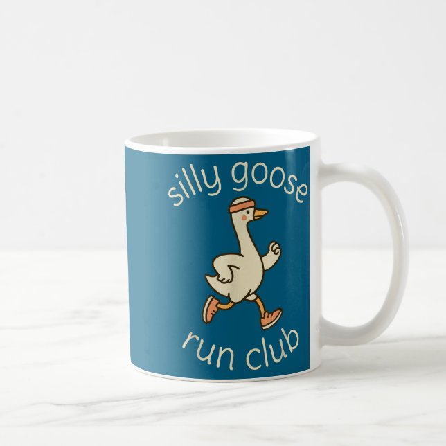 Club Sport Silly Marathon Gymer Running Goose Runn Coffee Mug (Right)