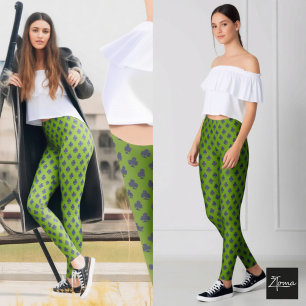 Club Symbol Pattern Light green Leggings