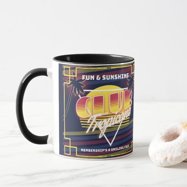 Club Tropicana Neon Sign Mug (With Donut)