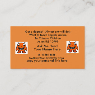 Club VIP 4 AM Teacher Referral Business Card