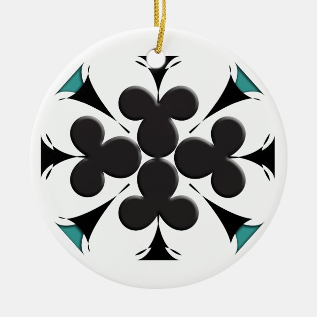 Clubs Ceramic Ornament (Front)