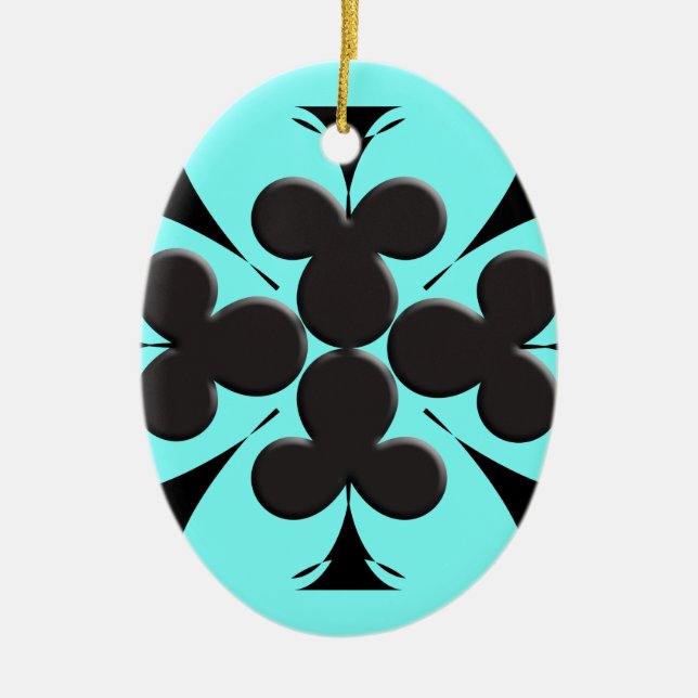 Clubs Ceramic Tree Decoration (Front)