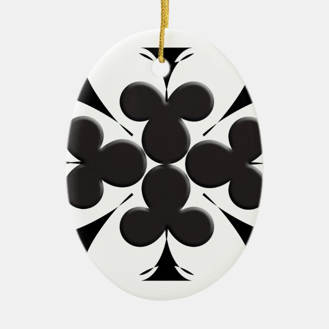 Clubs Ceramic Tree Decoration (Front)