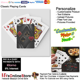 Clubs Diamonds Hearts & Spades Suit Playing Cards 