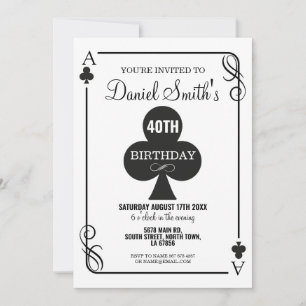 Clubs Playing Card Birthday Ace Vegas Casino