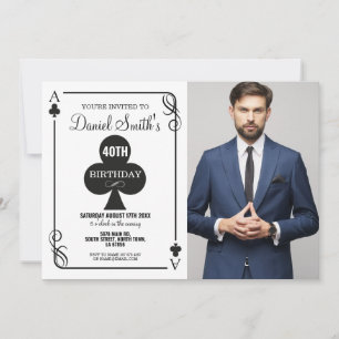 Clubs Playing Card Birthday Ace Vegas Casino Photo