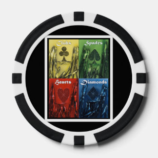 Clubs Spades Hearts Diamonds Poker Chip