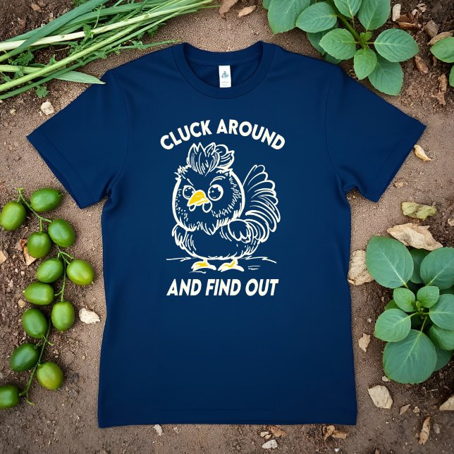 Cluck Around and Find Out Funny Angry Chicken Meme Tri-Blend Shirt (Bold, funny chicken tee with edgy humor perfect for fans of sarcastic dad jokes!)