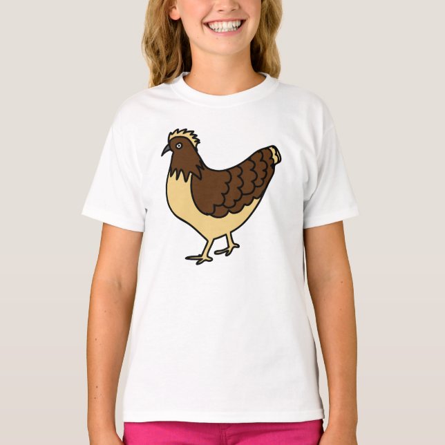 Cluck & Calm- Hand Drawn Chicken Art T-Shirt (Front)